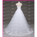 OEM Factory Sweetheart Criss-cross Lace Trim Low Back Simple Plain Wedding Dresses